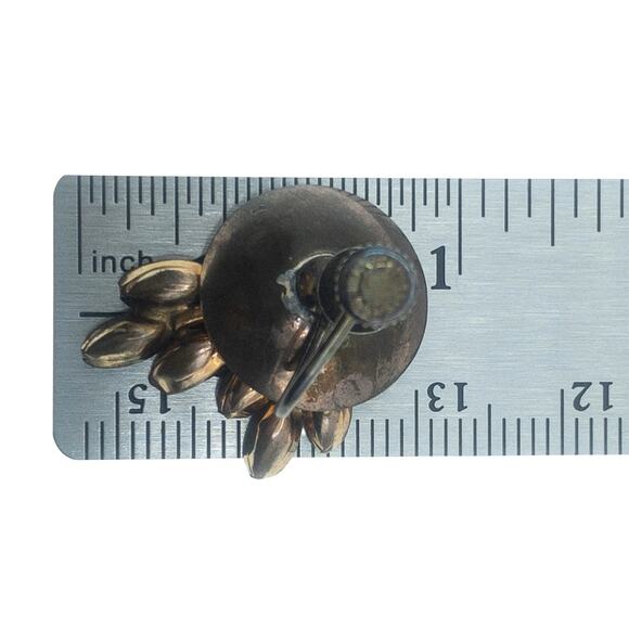 Vendome Vintage 12K Gold Filled Brooch & Earrings Set – Red Rhinestones - Picture 15 of 16